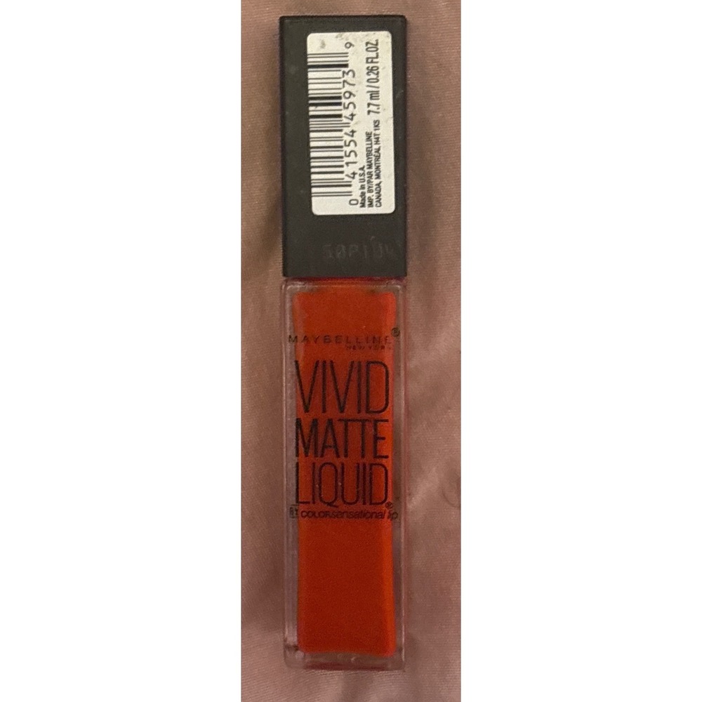 NEW Maybelline Womens Vivid Matte Liquid Lipstick ColorSensational Orange Shot‎